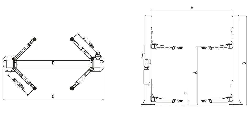 4.0 Tonne Capacity Hydraulic Direct-Drive Twin Post Car Lift (209)