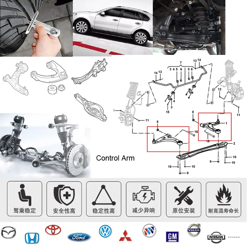 Auto Front Suspension Parts Lower Car Control Arm 857407148 for VW Audi